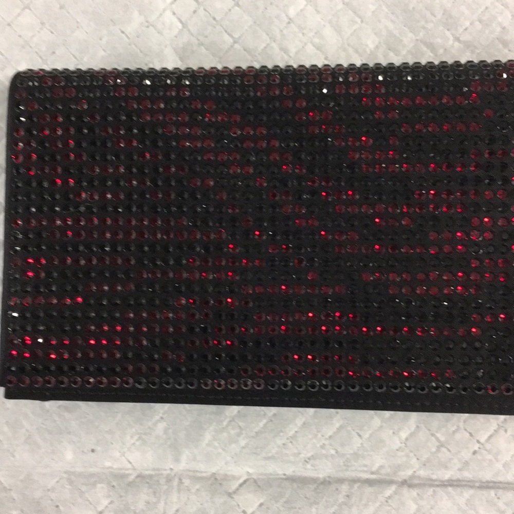 Escada black and red crystal clutch
